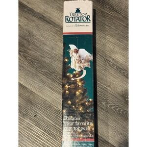VINTAGE 1999 TREETOP ROTATOR BY‎ ROMAN INC Christmas Motorized Tree Topper RARE